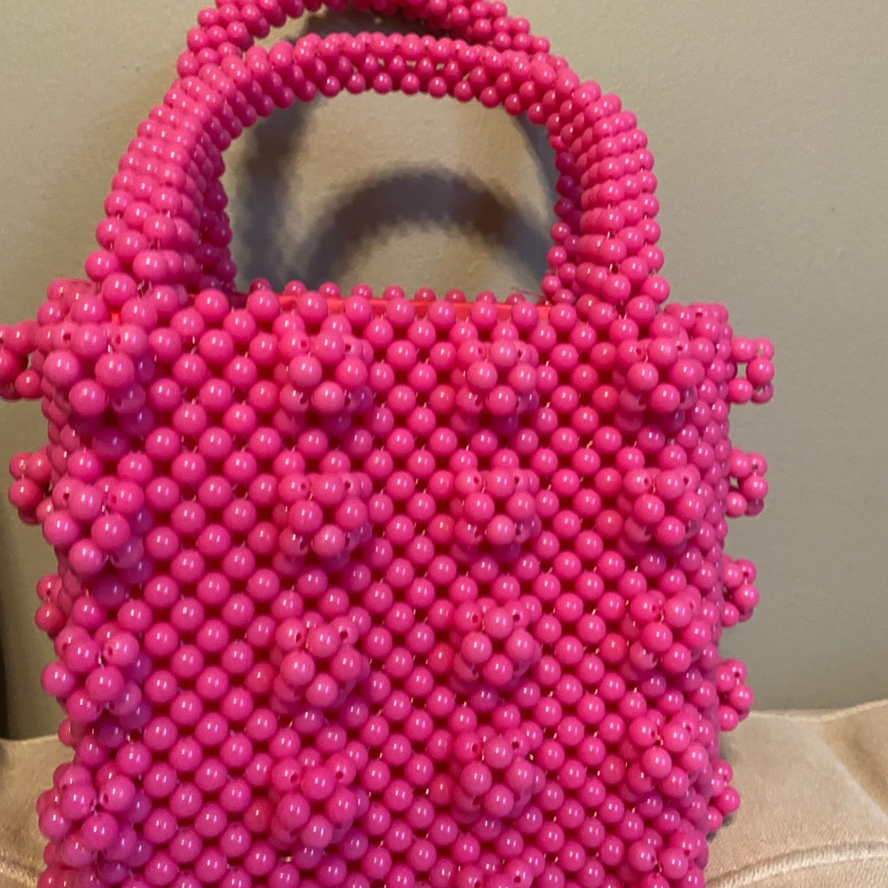 Hot Pink Beaded Purse